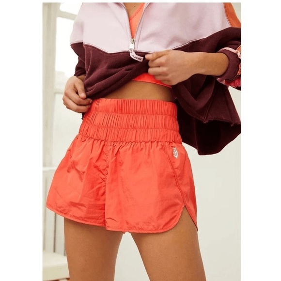 FP Movement Size Large Free People The Way Home Burnt Apricot High Waisted Short - Picture 1 of 8